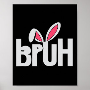 Poster Bruh Mème Drôle Dire Frère Salutation Adolescents