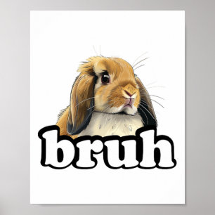 Poster Bruh Mini Holland Lop Bunny Lapin Lover