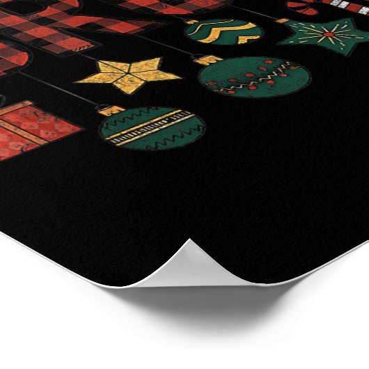 Poster Bruh Noël Rouge Plaid Ados Garçons Enfants Noël Pa (Coin)