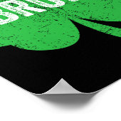 Poster Bruh Shamrock mème drôle Jour de la Saint Patrick (Coin)