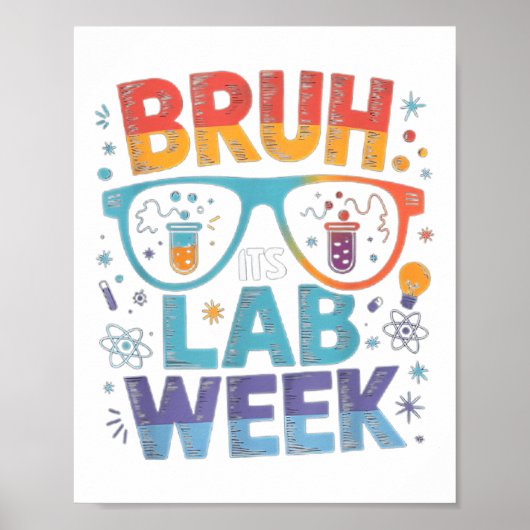 Poster Bruh Son Lab Week Science Laboratoire Médicale Sci (Devant)
