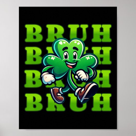 Poster Bruh St Patrick Boys Adolescent Garçon Trèfle à 4 (Devant)