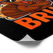 Poster Bruh Thanksgiving Turkey Gobble Shirt Kids Teens B (Coin)