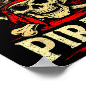 Poster Bruh un crâne de pirate un cache-œil un chapeau à (Coin)