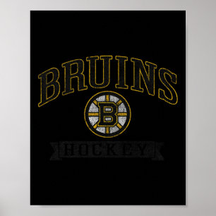 Poster Bruins de Boston Vintage Hockey Gris Officiellemen