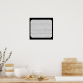 Poster Bruit blanc. Grain de neige noir et blanc. (Cuisine)