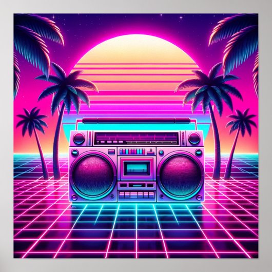 Poster Bruit néon (Devant)