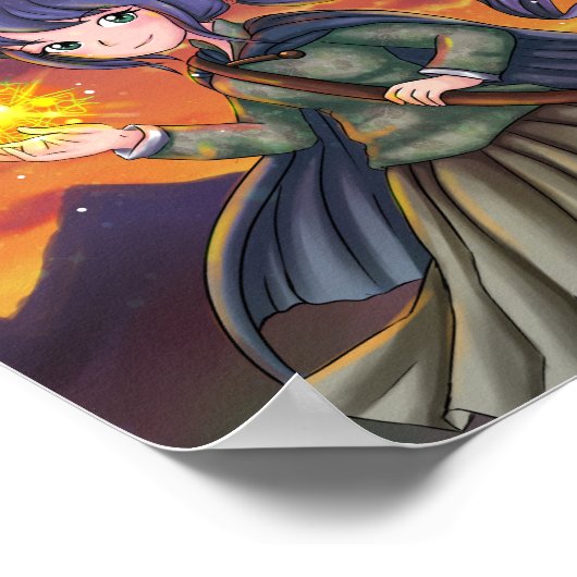 Poster Bruja estilo manga (Coin)