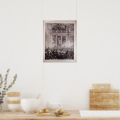 Poster Brûlage du théâtre de l'Anneau, Vienne (Cuisine)