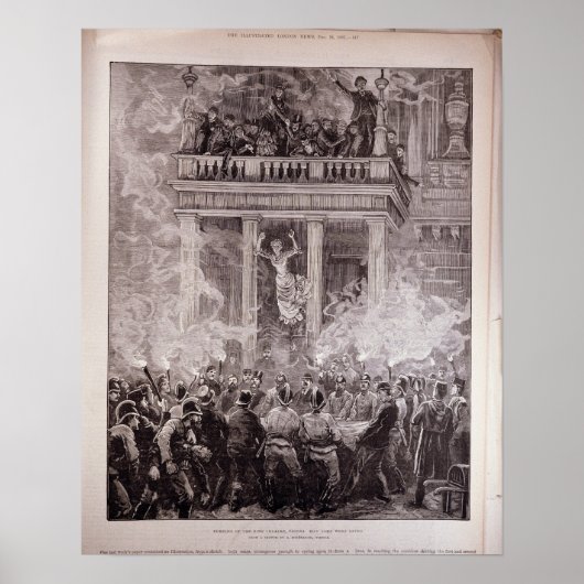 Poster Brûlage du théâtre de l'Anneau, Vienne (Devant)