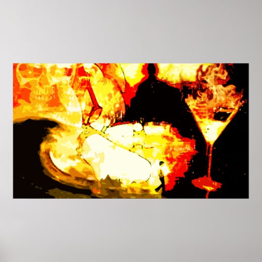 Poster brûlé. (Devant)