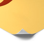 Poster Brûlé Désert Orange Désert Gradient Kangaroo Silho (Coin)