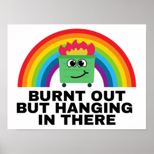 Poster Brûlé, mais accroché là-bas