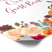 Poster Brûlé orange Citrouille Floral S'il vous plaît sig (Coin)