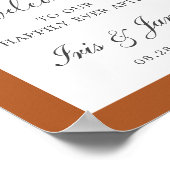 Poster Brûlé Orange rouille Floral Arch Mariage de automn (Coin)