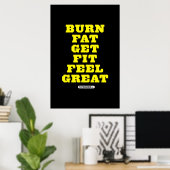 Poster BRÛLER LA GRAISSE - ÊTRE FIT - SENTIR GRAND Fitnes (Bureau à domicile)