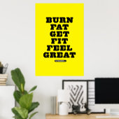 Poster BRÛLER LA GRAISSE - ÊTRE FIT - SENTIR GRAND Fitnes (Bureau à domicile)