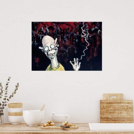 POSTER "BRÛLER LE BÉBÉ" (Cuisine)