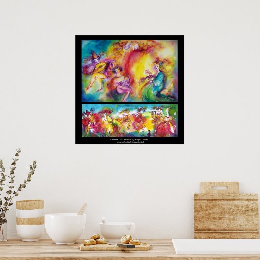 Poster BRÛLER LE CARNAVAL / Danse mascarade vénitienne (Cuisine)