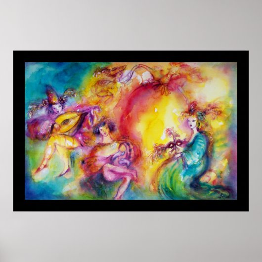 Poster BRÛLER LE CARNAVAL / Danse mascarade vénitienne (Devant)