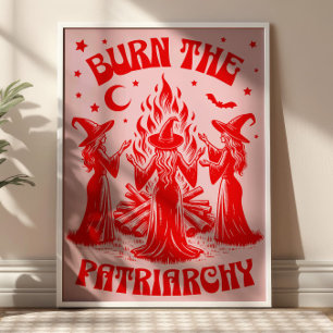 Poster Brûler Le Patriarcat Rouge Sorcières Féministes Vi