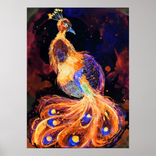Poster Brûler Phoenix Peacock