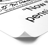 Poster Brûler votre chèque de pension pour garder chaud (Coin)