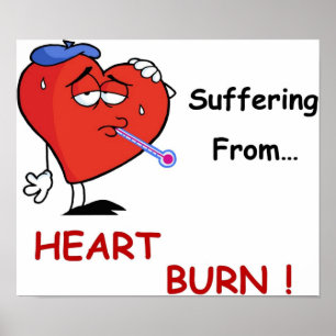 Poster brûlure de coeur pleine