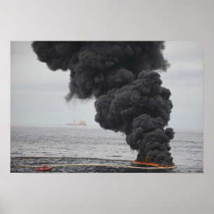 Poster Brûlures d'huile concentrée rassemblées