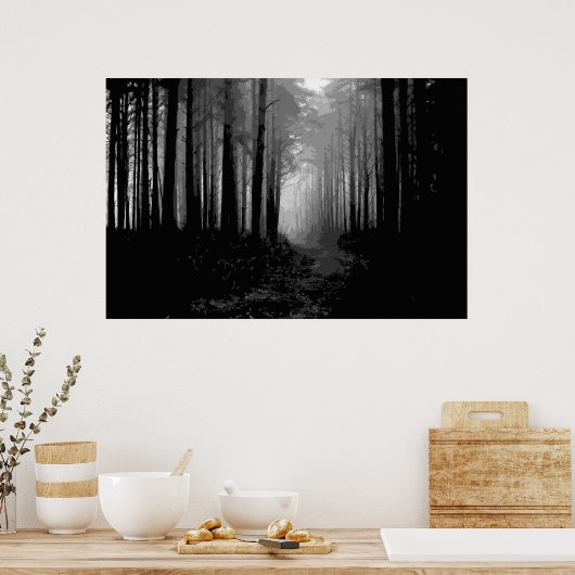 Poster Brume forestier 9 (Cuisine)