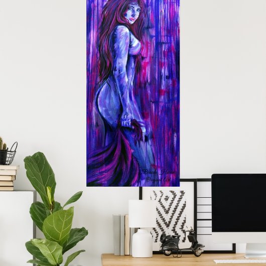 Poster Brume pourpre (Bureau à domicile)