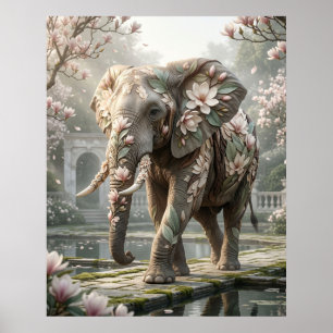 Poster Brume Royale de l'Éléphant de Magnolia