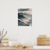Poster Brumeuse aube dans les Alpes suisses  (Cuisine)