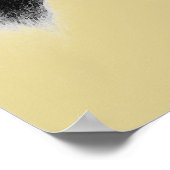 Poster brun Cheval Jaune Tête Dessin Oeuvre (Coin)