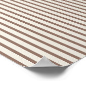 Poster Brun et crème rayé (Coin)