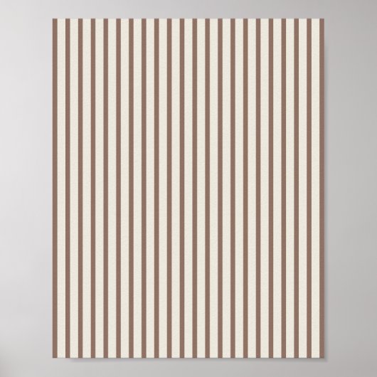 Poster Brun et crème rayé (Devant)