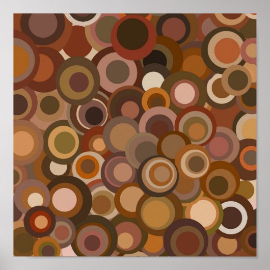 Poster brun funky-rétro (Devant)