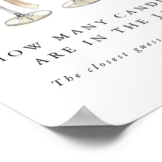 Poster Brunch & Bubbly Champagne Mariage Gueting Game (Coin)