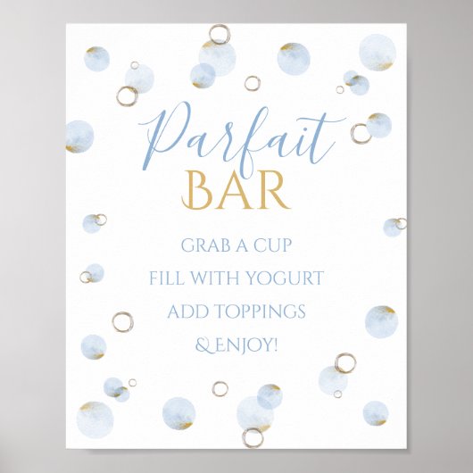 Poster Brunch Bubbly et Baby shower Parfait Bar (Devant)