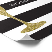 Poster Brunch & Bubbly Faux Parties scintillant Douche Af (Coin)