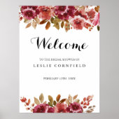 Poster Brunch & Bubbly Rustique d'Automne pour une Mariée (Devant)