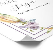 Poster Brunch et Bubbly Lavender et Fête des mariées Lila (Coin)