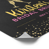 Poster Brunch et Fête des mariées Bubbly Bienvenue (Coin)