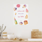 Poster Brunch et pâtisserie bubbly douche nuptiale bienve (Cuisine)