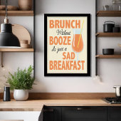 Poster Brunch Sans Booze est une cuisine de petit déjeune