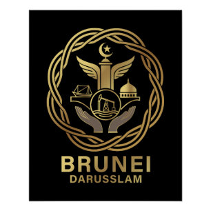 Poster Brunei Darusslam Asie du Sud-Est
