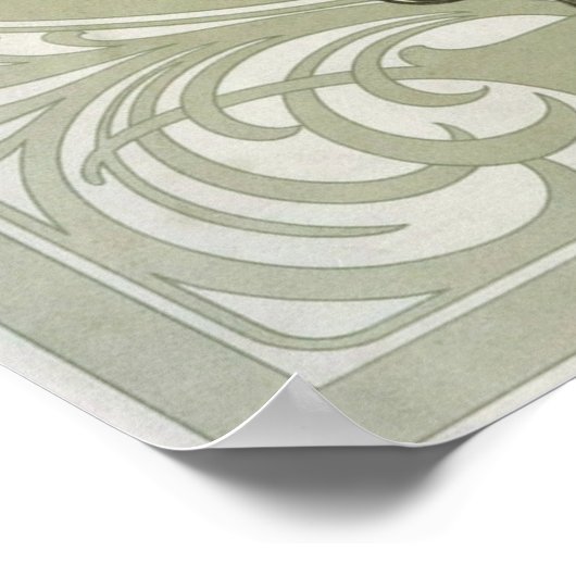 Poster Brunette by Mucha (Coin)