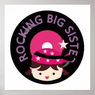 Poster Brunette Rocking Big Sister