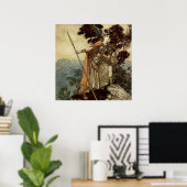 Poster Brunnhilde Valkerie Maiden par Arthur Rackham (Bureau à domicile)