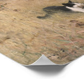 Poster Bruno Liljefors - Chasse aux oiseaux chats (Coin)